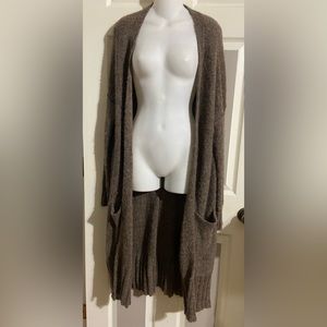 NWOT Anthropologie Alpaca Brown Cardigan Sweater Duster Medium / M
